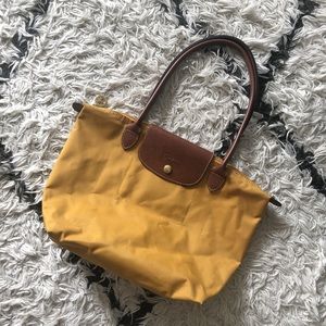 Small Mustard Yellow Longchamp Tote Bag